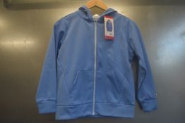 Champion Blue Zip Front Hoodie Size: 9-10 years