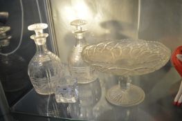 Pair of Glass Decanters, Comports, etc.