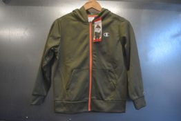 Champion Green Zip Front Hoodie Size: 9-10 years