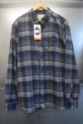 *Weatherproof Vintage Blue Checked Long Sleeve Shirt Size: XXL