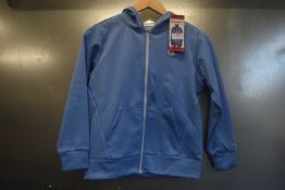Champion Blue Zip Front Hoodie Size: 9-10 years