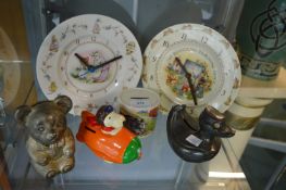 Moneyboxes Including Snoopy, Bunnykins Wall Plate, etc.