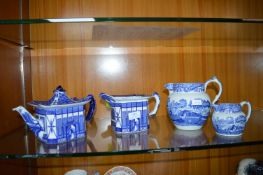 Blue & White Pottery Including Copeland Spode