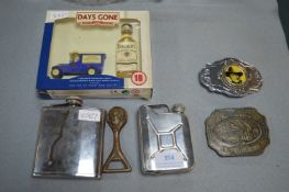 Hip Flasks, Belt Buckles, Bottle Opener, etc.