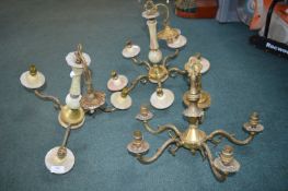 3x Retro Onyx Chandeliers