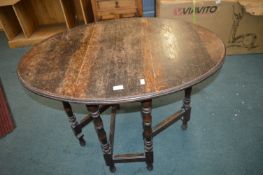 Period Oak Oval Gate Leg Table