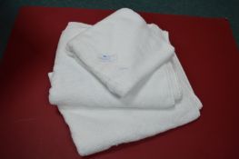 3x White Hotel Cotton Towels