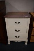 Three Drawer Bedside Table