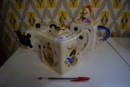3x Assorted Novelty Teapots