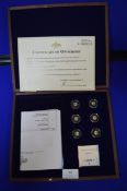 Set of Six Windsor Mint 14ct Gold Miniature Queen Elizabeth II Coins - 0.5g each, Issued 2017