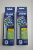 2x Oral-B Electric Toothbrush Heads 4pk