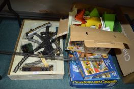 Lima OO Gauge Railway, Matchbox Play Track Railway, and Assorted Games
