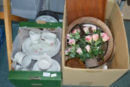 Household Goods, Part Dinner Service, Serving Dishes, and Artificial Flowers