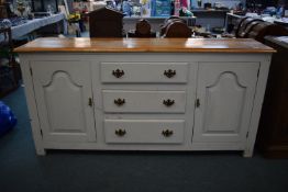 Painted Wooden Sideboard 64”x16” x 34” high