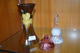 Vintage Pottery Vase, Bell, etc.