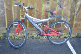 Concept Psycho GSX Red & Chrome Mountain Bike - 17.5” Frame with Bronx Wheels