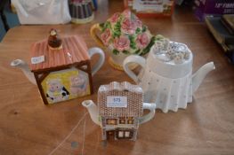 4x Novelty Teapots