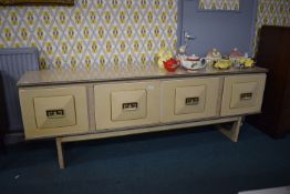 Retro Cream & Gold Effect Sideboard Unit