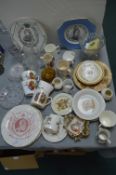 Vintage Royalty Memorabilia Including Queen Victoria Glass Plates, Mugs, etc.