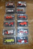 12x Del Prado Diecast Model Fire Engines