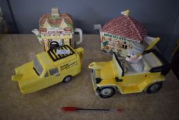 4x Assorted Novelty Teapots