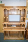 Pine Pigeonhole Desk and Shelf
