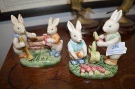 2x Rabbit Ornaments
