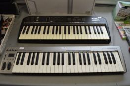 2x Electronic Keyboards (missing cables)