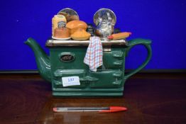 Green Aga Novelty Teapot (loose item on top)