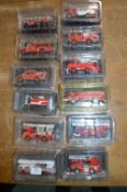 12x Del Prado Diecast Model Fire Engines