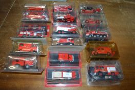12x Del Prado Diecast Model Fire Engines