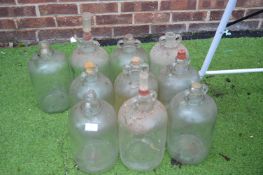 10x Glass Wine Making Demijohns