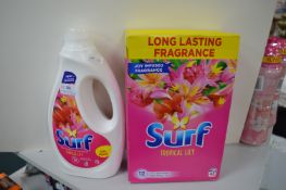 Surf Tropical Lily Liquid Detergent and Powder