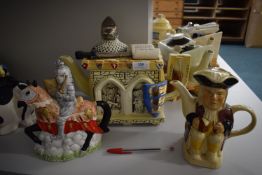 4x Medieval Themed Novelty Teapots