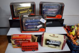 5x Assorted Diecast Model Buses