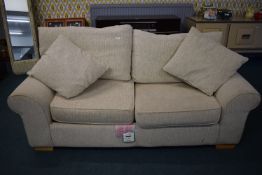 Cream Two Seat Sofa Bed with Cushions