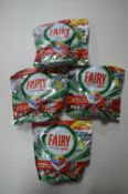 4x Fairy Platinum Dishwasher Pouches 21pk