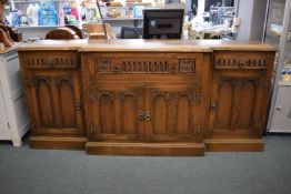 Ornate Carved Oak Sideboard