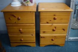 2x Pine Bedside Tables