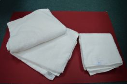 3x White Hotel Cotton Towels