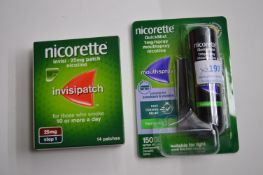 Nicorette Mouth Spray, and Patches