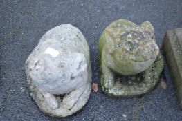 2x Concrete Garden Pigs