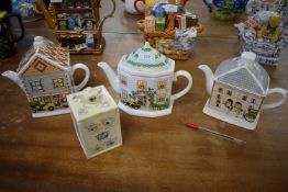 3x Ringtons Novelty Teapots, and a Trinket Box