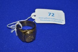 Gilded Base Metal Signet Ring