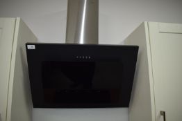 *Contemporary Style Extraction Fan with Polished Glass Panel