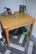 *Light Oak Kitchen Table on Four Square Tapered Legs 85x85cm