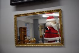 Leaf Design Gilt Framed Rectangular Mirror 25” x 37”