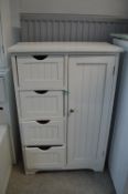 White Four Drawer Bathroom Cabinet