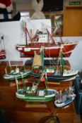 Hand Painted Model Trawlers and Fishing Boats etc.