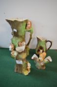 4x Withernsea and Hornsea Pottery Squirrel and Deer Vases etc.